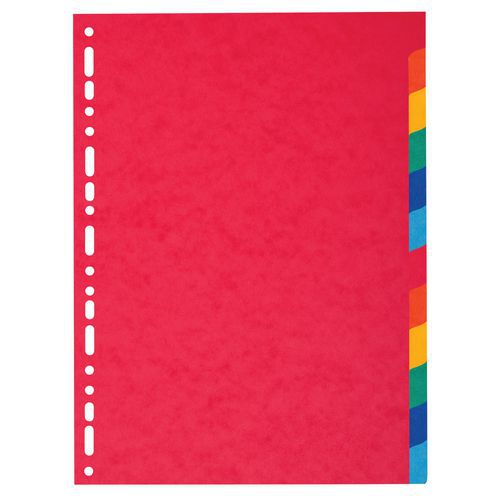 Intercalaires carte 220g 12 positions - a4 Intercalaires carte 220g 12 positions - a4