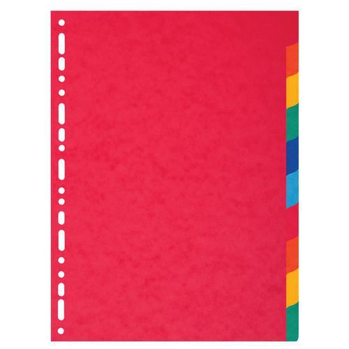 Tabblad 25 st. recycled karton 220g 10 tabs A4 Exacompta Tabblad 25 st. recycled karton 220g 10 tabs A4 Exacompta