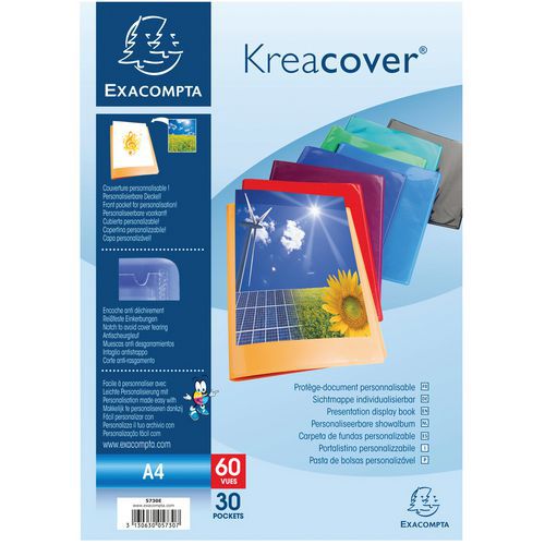 Protège-documents en PP semi rigide kreacover® 60 vues A4 Protège-documents en PP semi rigide kreacover® 60 vues A4