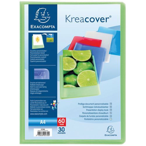 Protège-documents en PP semi rigide kreacover® 100 vues A4 Protège-documents en PP semi rigide kreacover® 100 vues A4