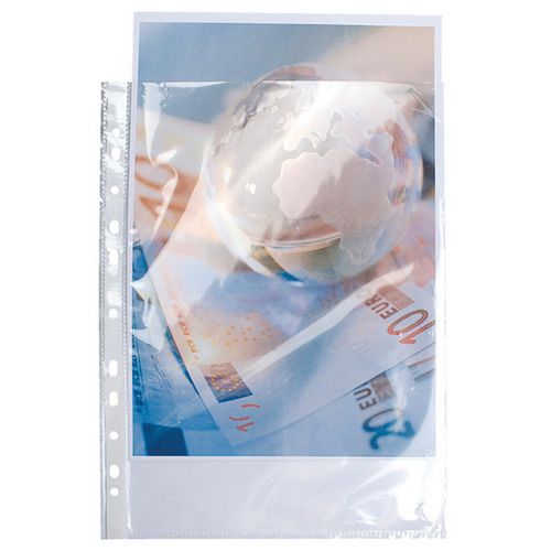 Sachet de 10 pochettes perforées PP haute qualité 9/100e A4 Sachet de 10 pochettes perforées PP haute qualité 9/100e A4