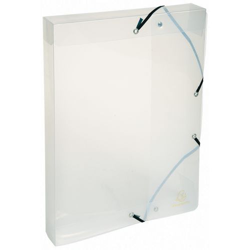Boite de classement exabox dos 40mm polypropylène crystal A4 Boite de classement exabox dos 40mm polypropylène crystal A4