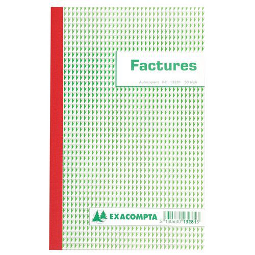Manifold factures 21x13,5cm 50 feuillets tripli autocopiants Manifold factures 21x13,5cm 50 feuillets tripli autocopiants