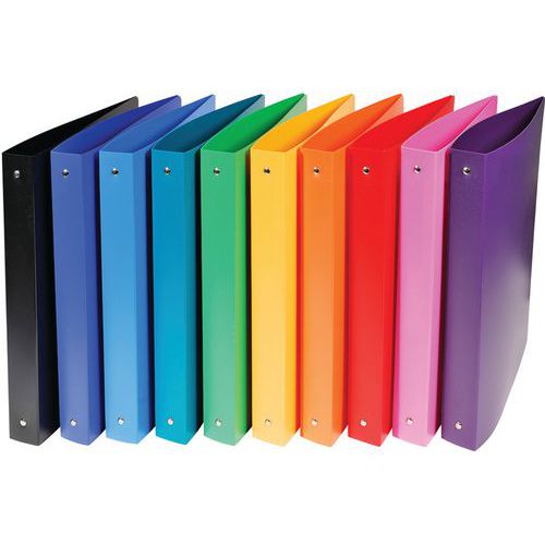 Classeur 4 anneaux 30 mm PP opaque coloris assorties A4 maxi Classeur 4 anneaux 30 mm PP opaque coloris assorties A4 maxi