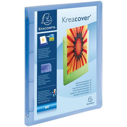 Classeur 4 anneaux 15mm PP chromaline 5/10e kreacover® A4 Classeur 4 anneaux 15mm PP chromaline 5/10e kreacover® A4