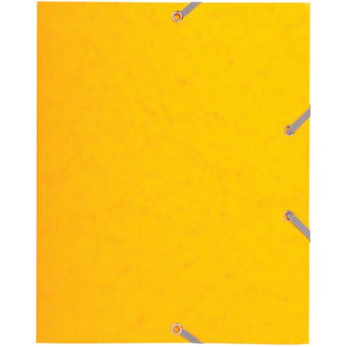 Map met 3 kleppen met elastiek, glanskarton 400G/M2 - A4
