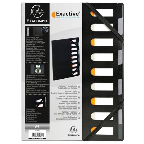 Sorteermap exactive® harmonika® uitrekbare rug 9 indeling - Exacompta Sorteermap exactive® harmonika® uitrekbare rug 9 indeling - Exacompta