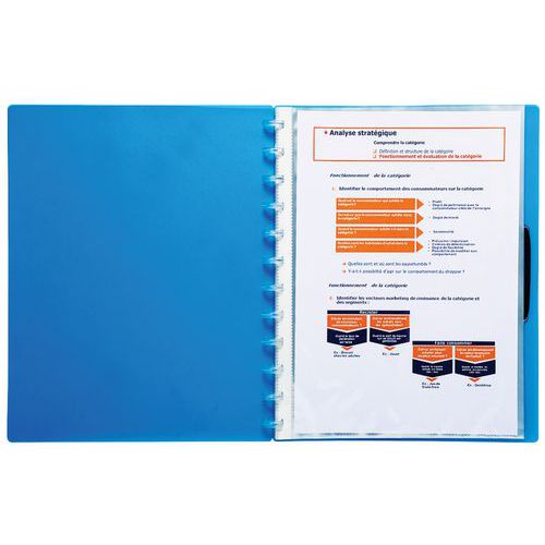 Recharge de 20 pochettes pour protège-documents à anneaux A4 Recharge de 20 pochettes pour protège-documents à anneaux A4