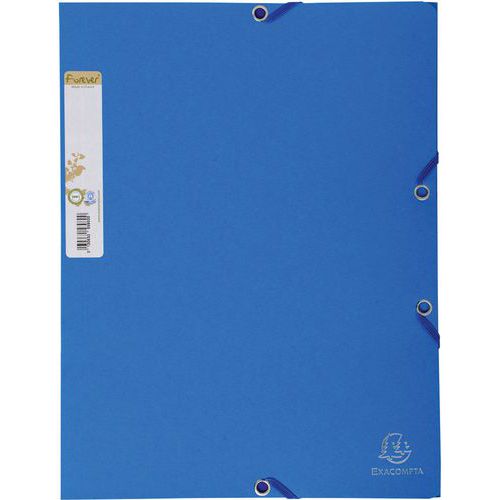 Map met 3 kleppen met elastiek, van gerecycled karton 380g/m2 A4 Map met 3 kleppen met elastiek, van gerecycled karton 380g/m2 A4