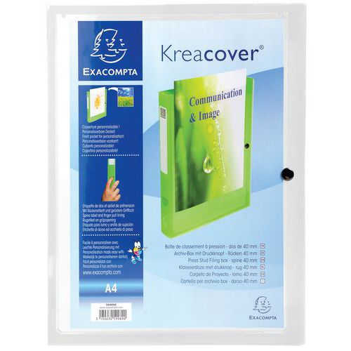 Archiefdoos Kreacover 5 St. Chromaline Pp 7/10 Rug 40mm A4 - Exacompta