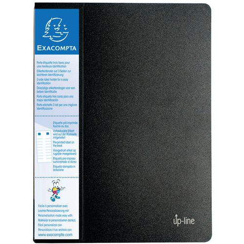 Protège-documents rigide avec porte étiquette 160 vues Protège-documents rigide avec porte étiquette 160 vues