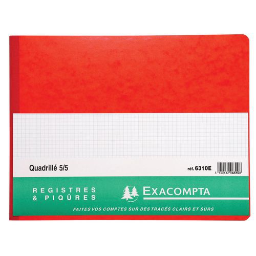 Register 25x32 cm 5x5 gefolioteerd 80 pagina’s - Exacompta Register 25x32 cm 5x5 gefolioteerd 80 pagina’s - Exacompta