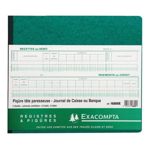 Register voor kas of bank met uitgekapte hoofding 27x32 cm Register voor kas of bank met uitgekapte hoofding 27x32 cm