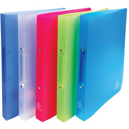 Classeurs Transparents A4 à 2 Anneaux - Lot De 2, Dos 22 Mm | 95% Recyclés, 100% Recyclables | Avec Pochette De Personnalisation