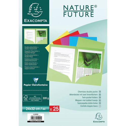 Exacompta Map Met Dubbel Hoes Rock''s 220 Dubbel A4 Of A3 - 24x32 Cm