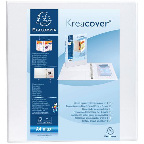 Classeur pp personnalisable kreacover 2 anneaux 50mm A4 maxi Classeur pp personnalisable kreacover 2 anneaux 50mm A4 maxi