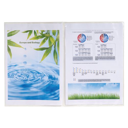 Sachet de 10 étuis de protection doubles polypropylène A4 Sachet de 10 étuis de protection doubles polypropylène A4