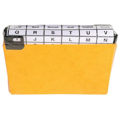 Tabblad 24 st. alfabetisch metalen tabs 105x150mm Exacompta Tabblad 24 st. alfabetisch metalen tabs 105x150mm Exacompta