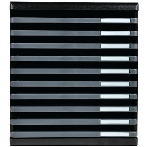 Modulo a4 10 tiroirs ouverts ecoblack Modulo a4 10 tiroirs ouverts ecoblack