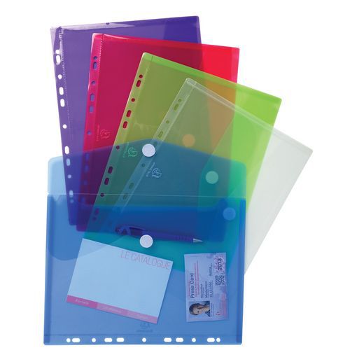 Showtas 10 st. geperf envelop 20/100 klittenband sluiting A4 Showtas 10 st. geperf envelop 20/100 klittenband sluiting A4