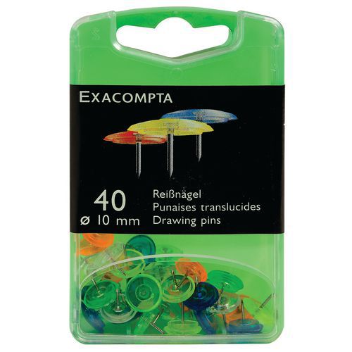 Punaise 40 st. punthoogte 7mm Ø 10mm Exacompta Punaise 40 st. punthoogte 7mm Ø 10mm Exacompta