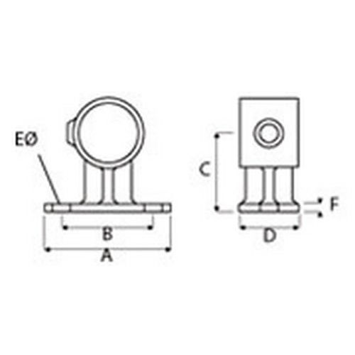 Buisgrootte D E F A B C Ø 27 mm 45 8 5 76 57 55 Ø 42 mm 48 10 10 112 84 60 Ø 48 mm 54 10 10 112 80 68 Buisgrootte D E F A B C Ø 27 mm 45 8 5 76 57 55 Ø 42 mm 48 10 10 112 84 60 Ø 48 mm 54 10 10 112 80 68