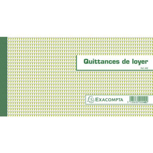 Carnet à souche quittance de loyer 50 feuillets 13x18,5 cm Carnet à souche quittance de loyer 50 feuillets 13x18,5 cm