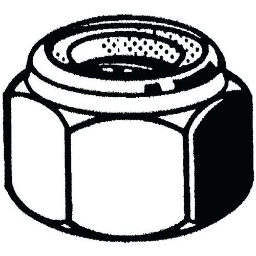 Zeskantmoer zelfborgend met kunststof ring verzinkt staal 5_12310 Zeskantmoer zelfborgend met kunststof ring verzinkt staal 5_12310