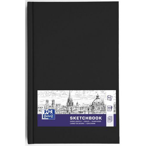 Schetsboek Oxford Art-brochure 192 p. 100 g Zwart - Oxford