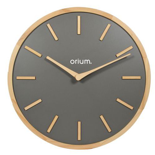 Klok 30 cm Elegance hout antracietgrijs - Orium