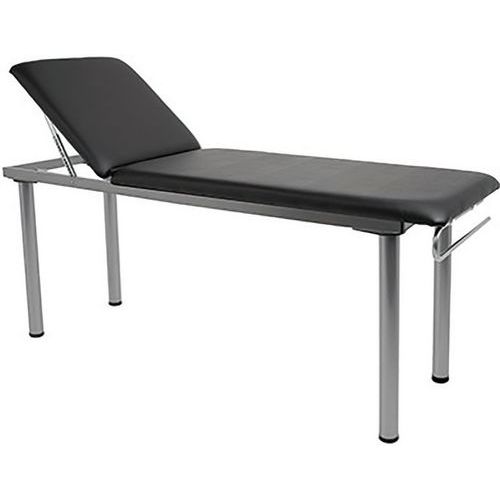 Table d'examen médicale avec support de rouleau - Noir Table d'examen médicale avec support de rouleau - Noir