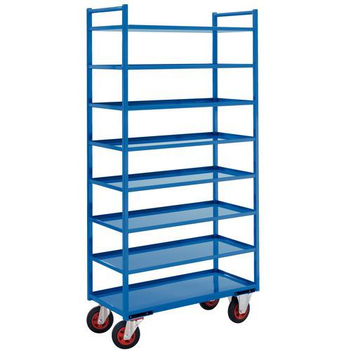 Metalen etagewagen - 8 legborden - Draagvermogen 400 kg Metalen etagewagen - 8 legborden - Draagvermogen 400 kg