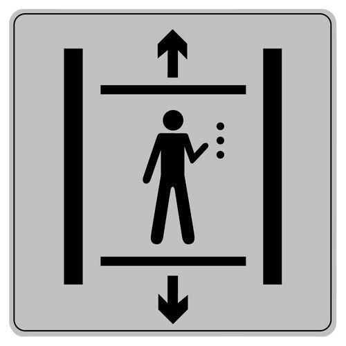 Pictogramme en polystyrène ISO 7001 - Ascenseur handicapé Pictogramme en polystyrène ISO 7001 - Ascenseur handicapé