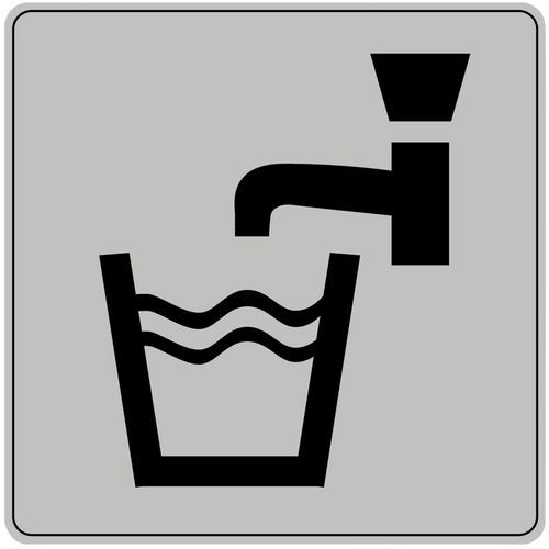 Pictogramme en polystyrène ISO 7001 - Eau potable Pictogramme en polystyrène ISO 7001 - Eau potable