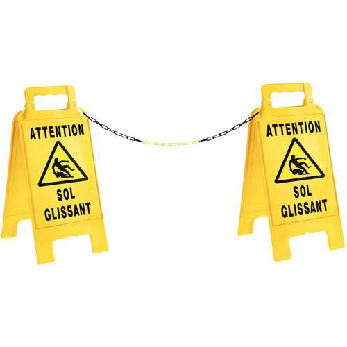 Chevalet de signalisation de danger jaune - En kit Chevalet de signalisation de danger jaune - En kit