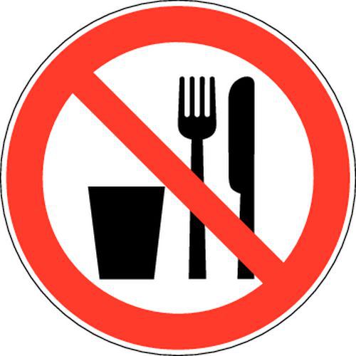 Pictogramme Interdiction Manger YLUY Pictogramme Interdiction Manger YLUY