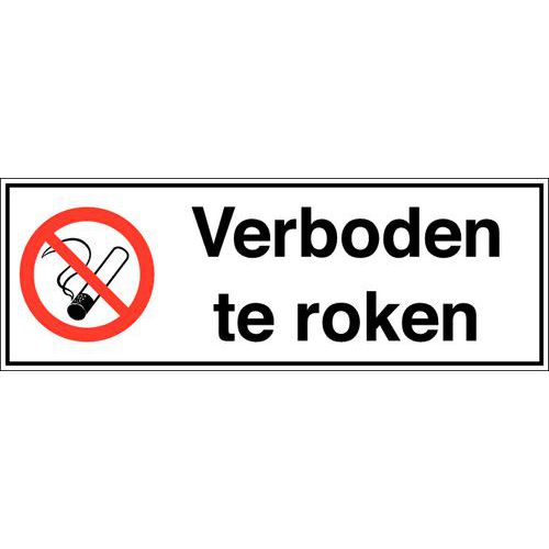 Verbodsbord - Verboden te roken - Hard Verbodsbord - Verboden te roken - Hard