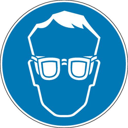 Gebodsbord - Veiligheidsbril verplicht - Hard Gebodsbord - Veiligheidsbril verplicht - Hard