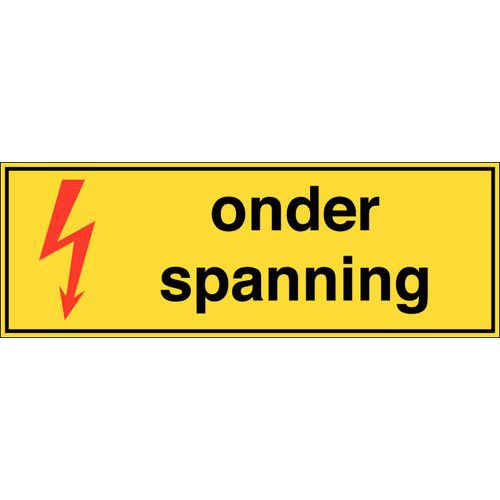 Panneau de danger - Sous tension - Adhésif Panneau de danger - Sous tension - Adhésif