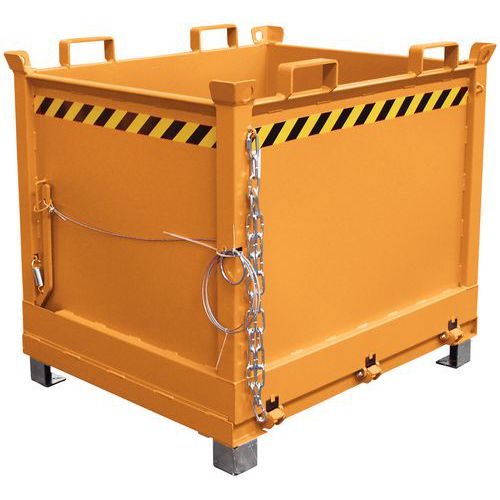 Bodemklepcontainer - 1 compartiment - op sokkel of op wielen - Bauer