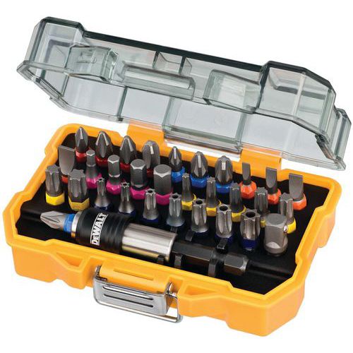 Coffret 32 pieces embouts 25mm et porte-embouts - Dewalt Coffret 32 pieces embouts 25mm et porte-embouts - Dewalt