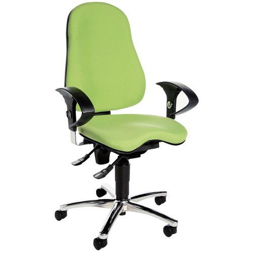 Chaise De Bureau Ergonomique Hauteur Réglable Piètement Chromé