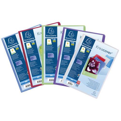Protège document personnalisable A4 Kreacover 120 vues - Lot de 10 Protège document personnalisable A4 Kreacover 120 vues - Lot de 10