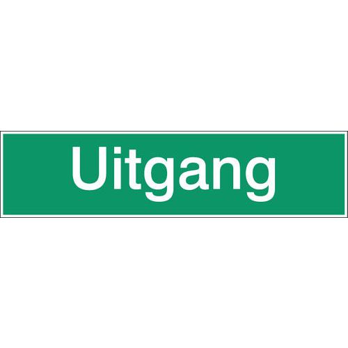 Noodevacuatiebord - Uitgang - Zelfklevend Noodevacuatiebord - Uitgang - Zelfklevend