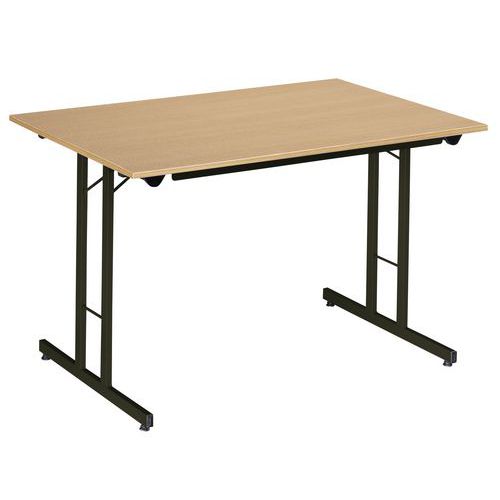 Klaptafel rechthoekig - zijonderstel - l 120 cm