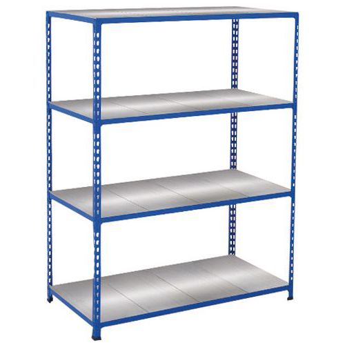 Middelzware stelling Manutan Rapid 2, Max. belasting per legbord: 200 kg, Legbord materiaal: Staal