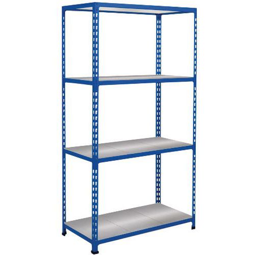 Middelzware stelling Manutan Rapid 2, Max. belasting per legbord: 340 kg, Legbord materiaal: Staal