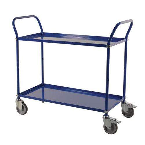 Trolley 2 metalen plateaus 250 KG Trolley 2 metalen plateaus 250 KG