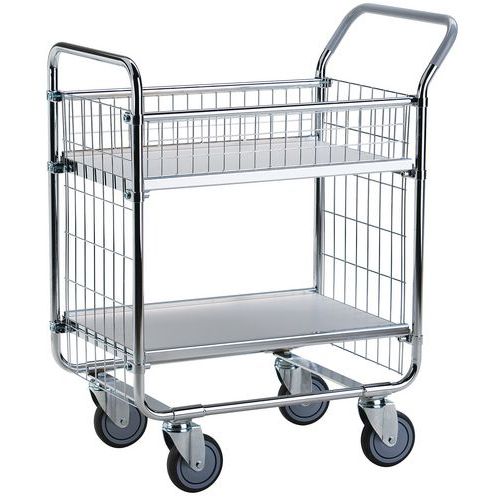 Etagewagen met houten legborden - 2 legborden - Draagvermogen 200 kg Etagewagen met houten legborden - 2 legborden - Draagvermogen 200 kg