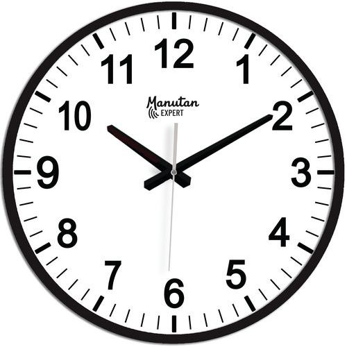 Horloge analogique murale à quartz Ø 33 cm - Manutan Expert